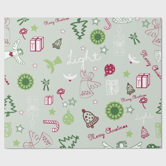 Papel De Presente Padrão de Natal  (Aberto)