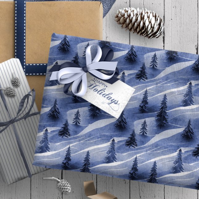 Papel De Presente Padrão de Natal Azul nº 10 ID1009 (Criador carregado)