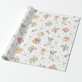 Papel De Presente Padrão de Natal de Cores Russas Bonitas