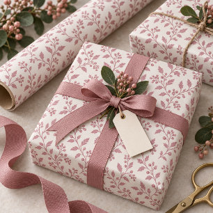 Papel De Presente Padrão de Natal de Videira & Fruta ID1337