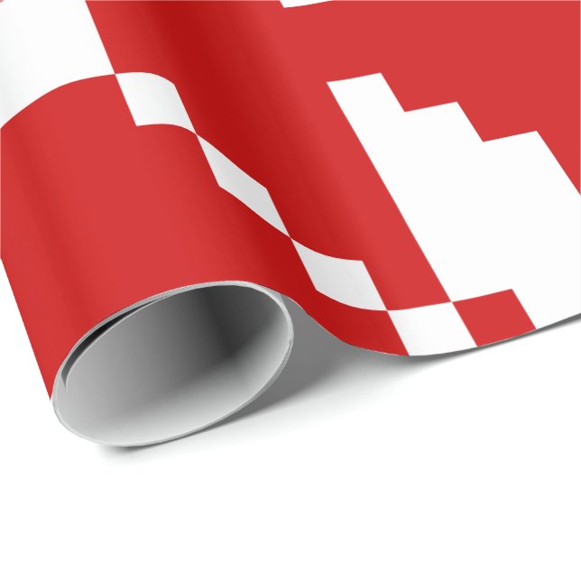 Papel De Presente Padrão de Natal do Floco de Neve do Xmas (Ponta do rolo)