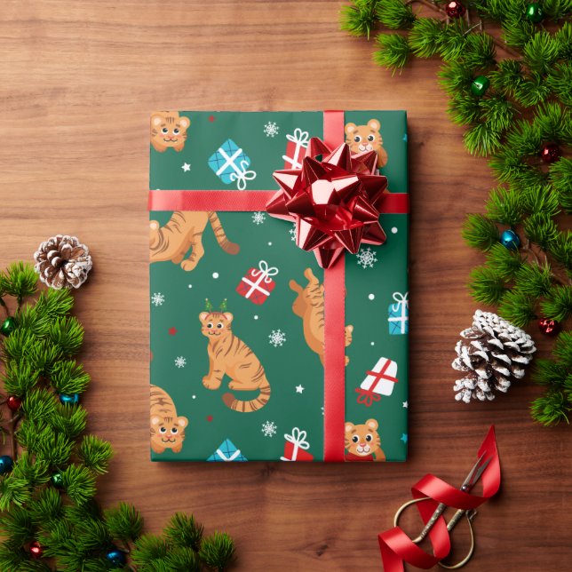 Papel De Presente Padrão de Natal do Menino Bonito (Presente de Natal)