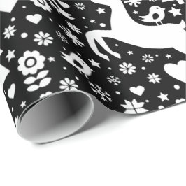 Papel De Presente Padrão de Natal escandinavo