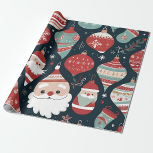Papel De Presente Padrão de Natal Festivo