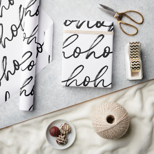 Papel De Presente Padrão de Natal HoHo (Artesanato)