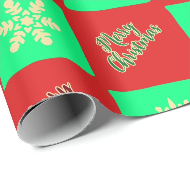 Papel De Presente Padrão de Natal Ichimatsu (Ponta do rolo)