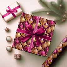Padrão de Natal Magenta Gold #12 ID1009