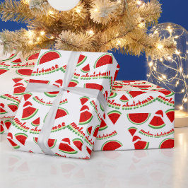 Papel De Presente Padrão de Natal Melon