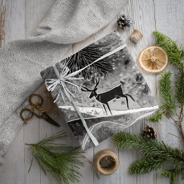 Papel De Presente Padrão de Natal Negro#13 ID1009