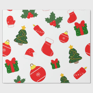 Papel De Presente Padrão de Natal para Lembrança