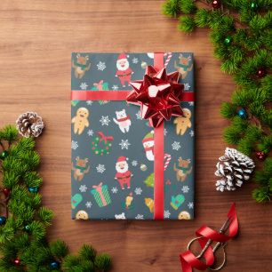 Papel De Presente Padrão De Natal Para papais noeis E Amigos