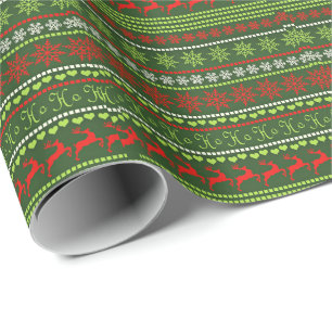 Papel De Presente Padrão de Natal Repetitivo