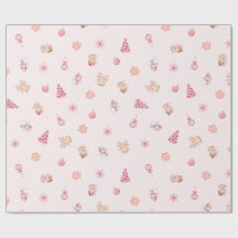 Padrão de Natal Rosa Aconchegante