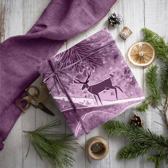 Papel De Presente Padrão de Natal Roxo#13 ID1009 (Criador carregado)