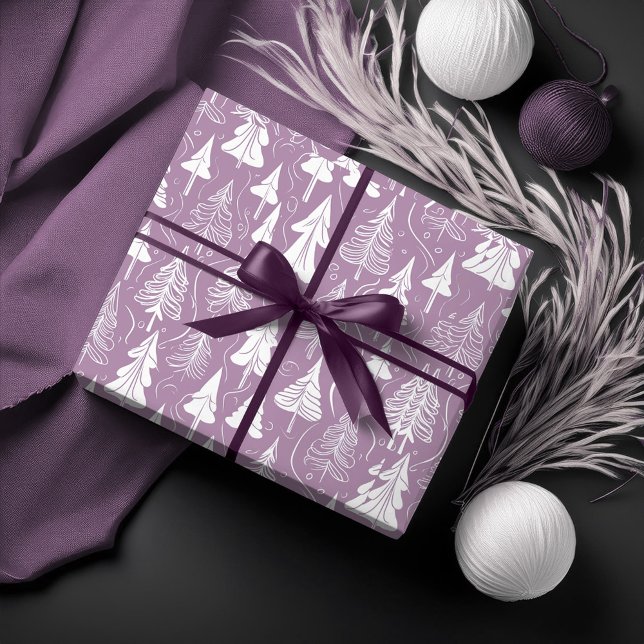 Papel De Presente Padrão de Natal Roxo#6 ID1009 (Criador carregado)