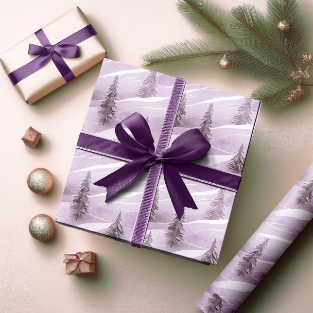 Papel De Presente Padrão de Natal Roxo nº 10 ID1009 (Criador carregado)