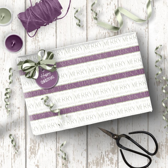 Papel De Presente Padrão de Natal Roxo Verde #35 ID1009 (Criador carregado)
