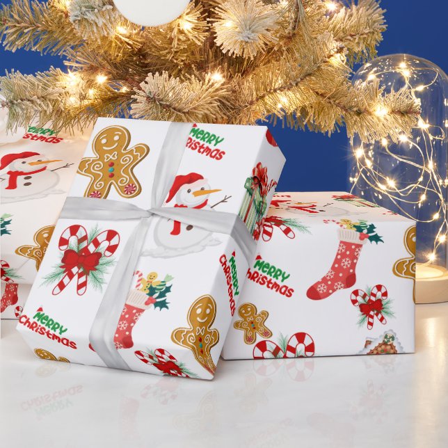 Papel De Presente Padrão de Natal sem costura (Feriados)