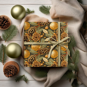 Papel De Presente Padrão de Natal Tons da Terra #29 ID1009