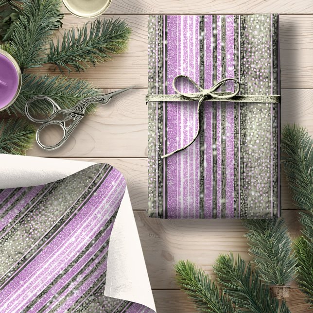 Papel De Presente Padrão de Natal Verde Roxo nº 28 ID1009 (Criador carregado)