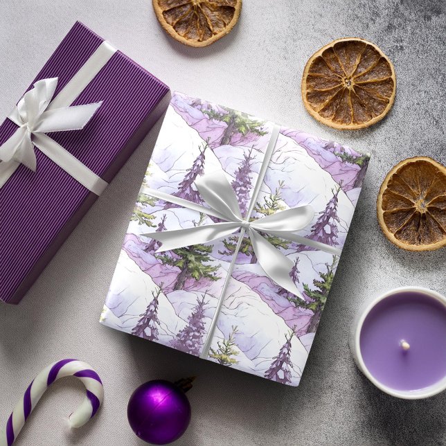 Papel De Presente Padrão de Natal Verde Roxo nº 4 ID1009 (Criador carregado)