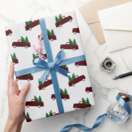 Papel De Presente Padrão de Natal Vermelho 