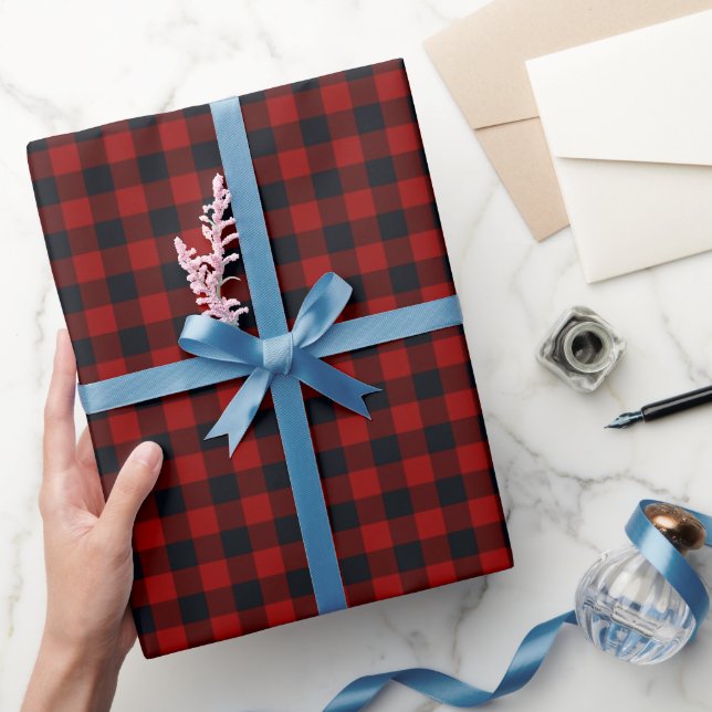 Papel De Presente Padrão de Natal Vermelho  (Presentear)