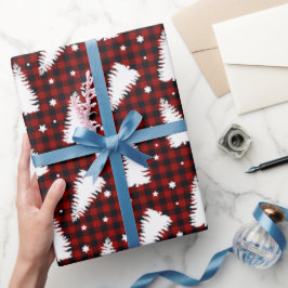 Papel De Presente Padrão de Natal Vermelho