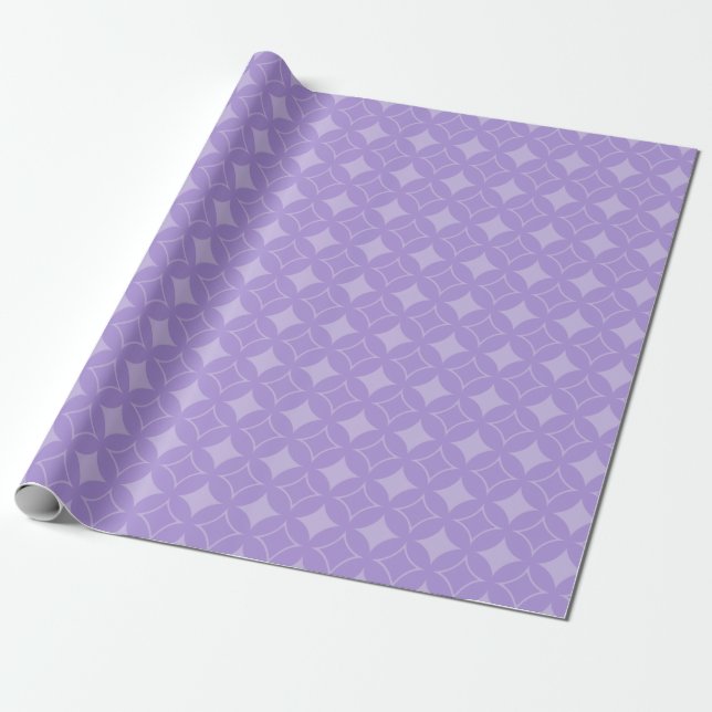 Papel De Presente Padrão de naufrágio Lilac (Desenrolado)
