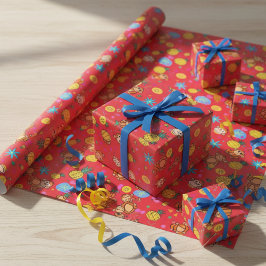 Papel De Presente Padrão de Negócios de Macaco