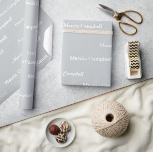 Papel De Presente Padrão de nomes personalizados