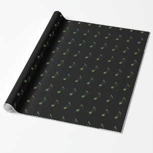 Papel De Presente Padrão de Notas Musicais