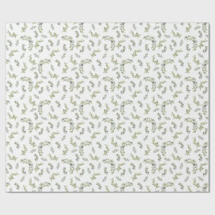 Papel De Presente Padrão de oliveira em aquarela Chic Country Francê