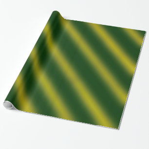 Papel De Presente Padrão de onda do tema natalino Dourado e verde