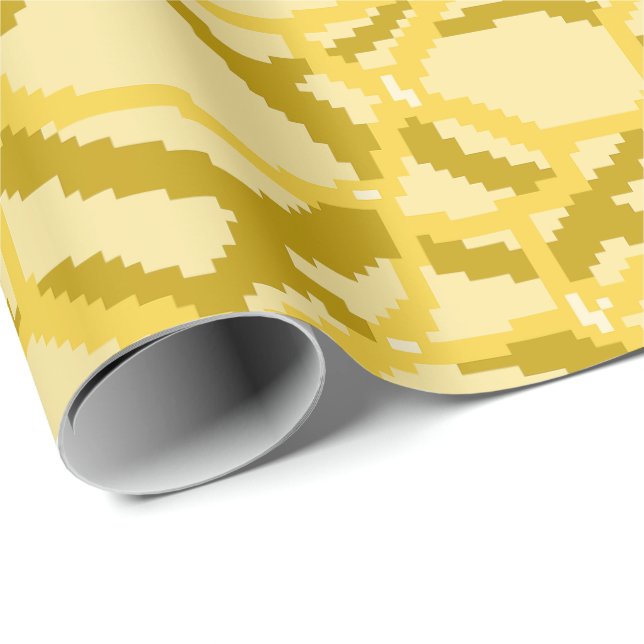 Papel De Presente Padrão de Ondulação de Água em Pixel (Ponta do rolo)