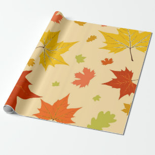 Papel De Presente Padrão de outono