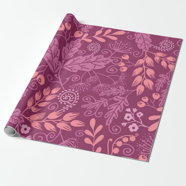 Papel De Presente Padrão de outono (Desenrolado)