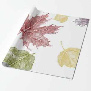 Papel De Presente Padrão de outono