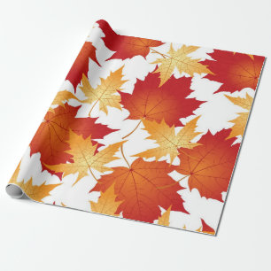 Papel De Presente Padrão de outono