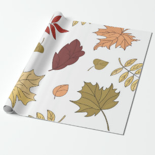 Papel De Presente Padrão de outono