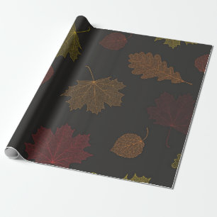 Papel De Presente Padrão de outono