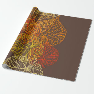 Papel De Presente Padrão de outono