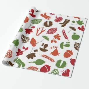 Papel De Presente Padrão de outono