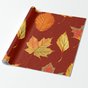 Papel De Presente Padrão de outono