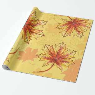 Papel De Presente Padrão de outono