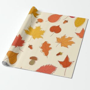 Papel De Presente Padrão de outono