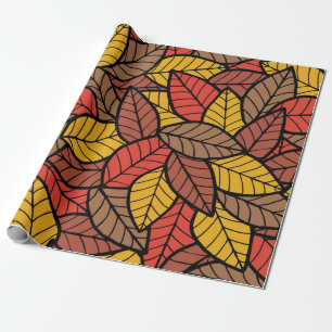 Papel De Presente Padrão de outono