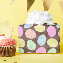 Papel De Presente Padrão de Ovos de Páscoa Doces