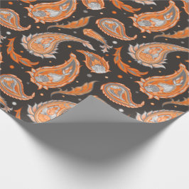 Papel De Presente Padrão de Paisley