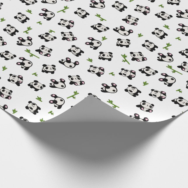 Papel De Presente Padrão de Panda (Ponta)